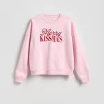 Reserved - Mikina s kapucí a vyšívaným nápisem - růžová - 715GA-30X - 715GA-30X-XL