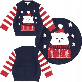 Kojenecký overall Vánoční dětský svetřík teplý vysoké kvality Primigi 3M/56 cm