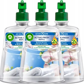 Osvěžovač vzduchu Air Wick Active Fresh náplň Svěží Prádlo & Bílá Orchidej 228 ml x3