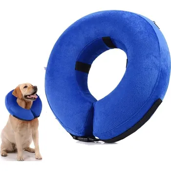 Obojek pro psa Nafukovací obojek pro psy Yami modrý