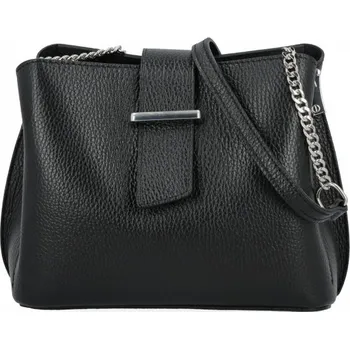 Kabelka Kožené kabelka listonoška Vittoria Gotti černá 671