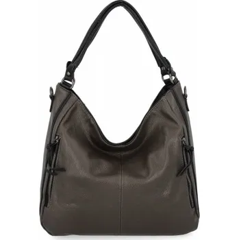 Kabelka Univerzální dámská taška XL na každodenní použití od firmy Hernan HB0379 Šedá/Černá