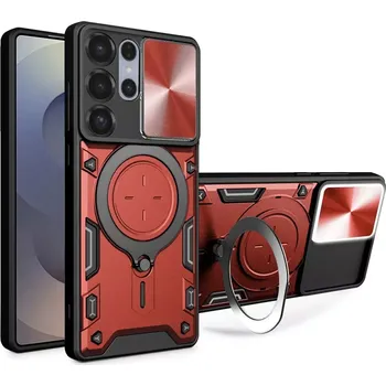 Pouzdro na mobilní telefon Kryt Samsung Galaxy S25 Ultra Techsuit CamGuard Pro - červený