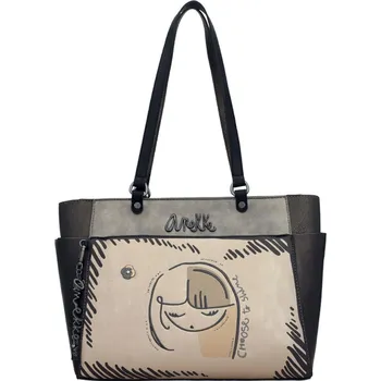 Kabelka Anekke dámská stylová kabelka přes rameno - šedo hnědá