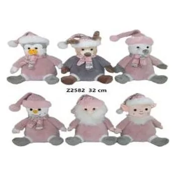 plyšák Zwierzęta świąteczne 32cm MIX