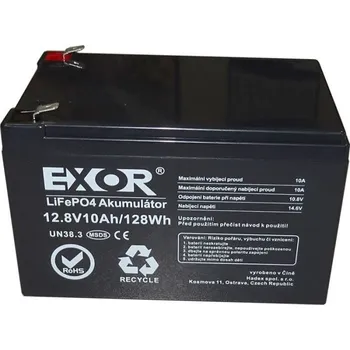 LiFePO4 akumulátor EXOR LFP 12,8V 10Ah