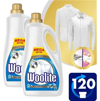 Prací gel WOOLITE Extra White Brillance 2× 3,6 l (120 praní)