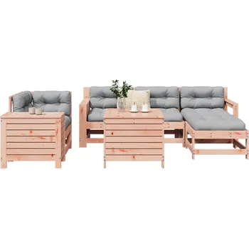 Zahradní sestava zahrada-XL 7dílná zahradní sedací souprava masivní dřevo douglasky 3250542