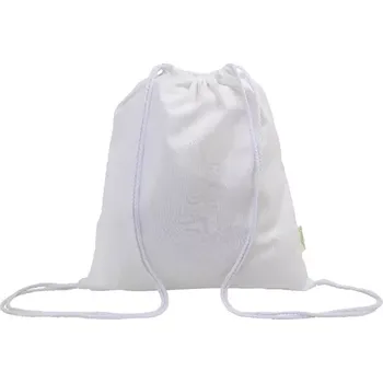 Sportovní vak Dropex vak se stahovací šňůrkou z recyklované bavlny - bílá - AP800186-01