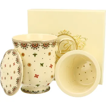 DUO porcelain Hrnek na bylinky se sítkem a víčkem 450 ml Casablanca