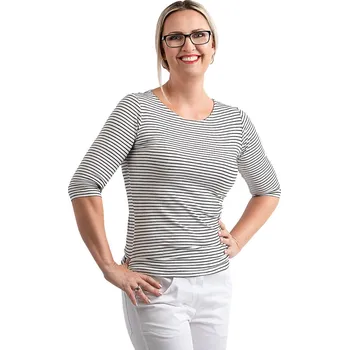 Zdravotnický oděv Dámské triko ANDREA, černobílý proužek, černobílý proužek, VS168