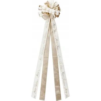 Vánoční dekorace VÁNOČNÍ Mašle velká ozdobná mašlička ozdobný hrot vršek vánočního stromečku