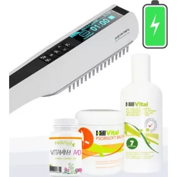 Lampa pro světelnou terapii Domácí UVB – Kompletní Péče: Bezdrátová Lampa, Psorisoft, Šampon a Vitamíny