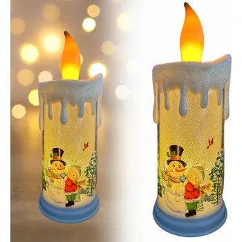 Svíčka ELEKTRICKÁ SVÍČKA VELKÁ HŘBITOVNÍ SVÍČKA SVÍČKA NA BATERIE EFEKT PLAMENE 23 CM