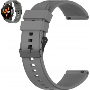 Řemínek na hodinky ŠEDÝ SILIKONOVÝ ŘEMÍNEK ŘEMÍNEK 22MM PRO HODINKY SAMSUNG AMAZFIT GARMIN