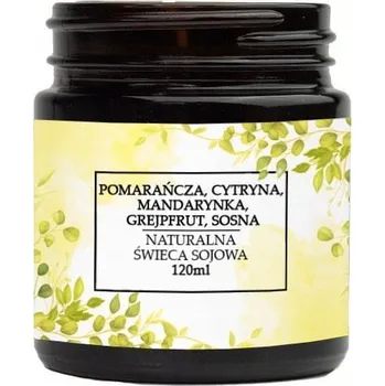 Svíčka Sójová vonná svíčka borovice, citrusy VitaFarm 1 ks