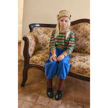 Chlapecké kalhoty Dětské bavlněné tepláky Tinycottons CONTRAST SWEATPANT AW25.257 modrá 55X, vel. 98