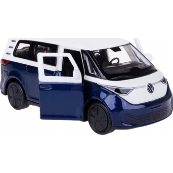 autíčko VOLKSWAGEN ID. BUZZ KOVOVÝ MODEL WELLY 1:34/39 TMAVĚ MODRÁ-BÍLÁ