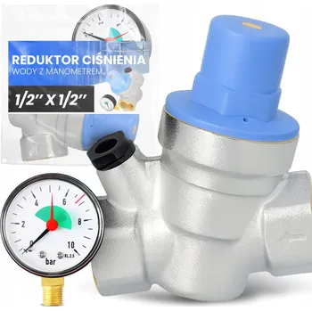 regulátor tlaku vody Redukční ventil tlaku vody 1/2" s manometrem
