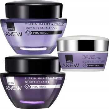 Pleťový krém AVON ANEW PLATINUM SET: DENNÍ KRÉM 50 ML + NOČNÍ KRÉM + OČNÍ KRÉM