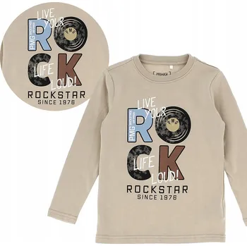 Chlapecké tričko Primigi dětské tričko s dlouhým rukávem bavlna hnědé, velikost 116