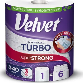 Utěrka Papírová kuchyňská utěrka TURBO, 340 útržků