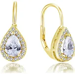 Beneto Pozlacené náušnice s čirými zirkony AGUC2228-GOLD + 2 měsíce na vrácení zboží