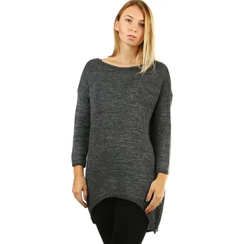 Dámský svetr TopMode Dámský dlouhý jednobarevný oversized svetr 489390
