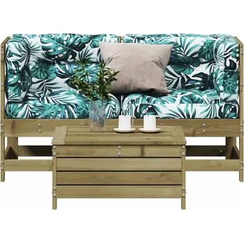 Zahradní sestava zahrada-XL 3dílná zahradní sedací souprava a podušky impregnovaná borovice 3250759