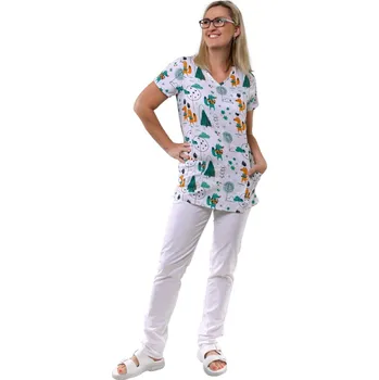 Dámské kalhoty RŮŽENA, bílá, VS168