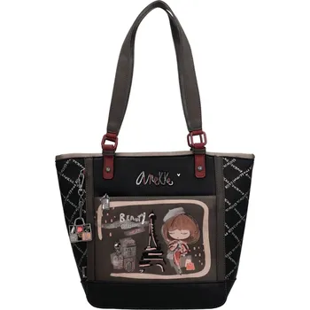 Kabelka Anekke dámská stylová kabelka přes rameno - černo hnědá