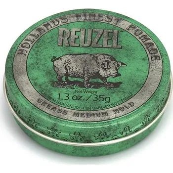Stylingový přípravek Reuzel Zelená pomáda na vlasy pro muže se střední fixací, ideální pro klasické barberovské účesy-Reuzel-35g