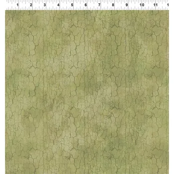 US In The Beginning 999-969 Carpet Bag Romance zelená bavlněná látka