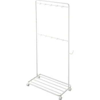 Yamazaki Pojízdný úklidový stojan Tower 4346, kov, v.141 cm, bílý