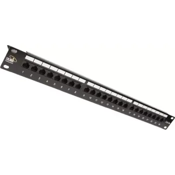 Rozvaděč SOLARIX 24000341 SX24L-6-UTP-BK Patch panel 24 x RJ45 CAT6 UTP s vyvaz.lištou černý 1U (SOLARIX 24000341)