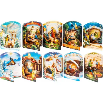 Vánoční přání s obálkou, s textem, 11,5 x 16,5 cm