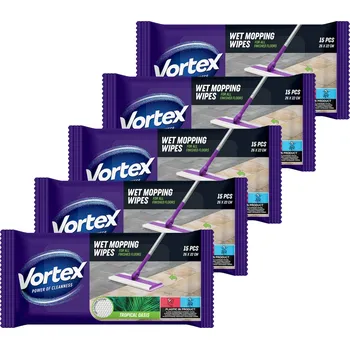 prostírání Vlhčené ubrousky z netkané textilie Vortex v balení 15 ks bílé