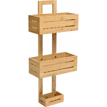 Koupelnový nábytek Koupelnová police Gockowiak Manila, bambusová, 28x13,5x65 cm