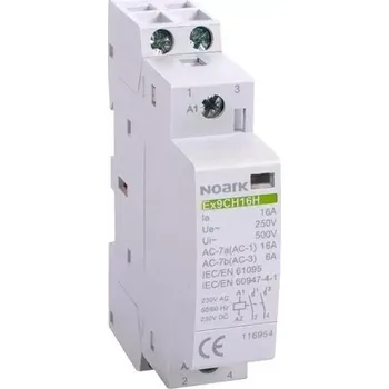 modulární přístroj a rozvaděč Noark 117004 Ex9CH25H 20 230V AC/DC Tichý instalační stykač, 25A, 230V AC/DC, 2 zapínací kontakty (Ex9CH25H 20 230V AC/DC)