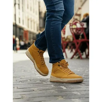 Pánské tenisky Sinsay - Zateplené kotníkové tenisky - hořčicová - 993GP-17X - 993GP-17X-40