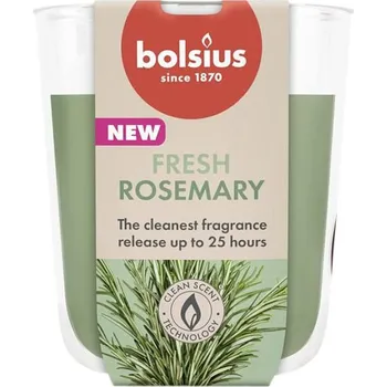 Svíčka Svíčka ve skle TRUE SCENTS ČERSTVÝ ROZMARÝN vonná d7x8cm