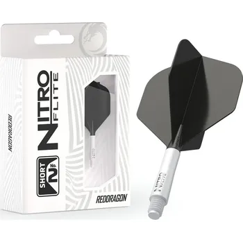 Příslušenství pro šipky Letky Red Dragon Nitro Flite White/Black Short
