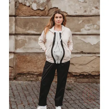 BellyBoo® Spring&Summer Těhotenská vsadka do mikiny světle šedá