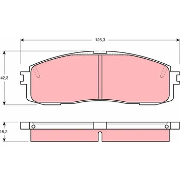 Brzdová destička Sada brzdových destiček, kotoučová brzda TRW GDB872