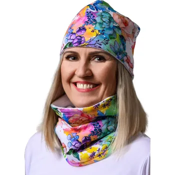 Kšiltovka Čepice s fleesem 0742, barevná zahrada