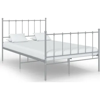 Postel zahrada-XL Rám postele šedý kov 120 x 200 cm 324954