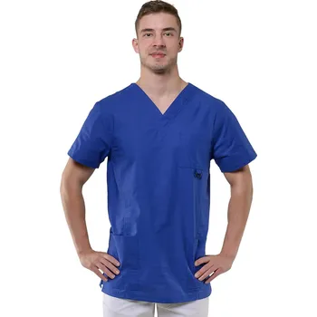 Pánská košile Pánská halena VIKTOR, modrá, středně modrá, VS182