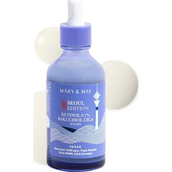 Pleťové sérum Mary & May – Retinol 0.1% Bakuchiol Cica Serum – Obnovující sérum s retinolem, bakuchiolem a centellou – 80 ml
