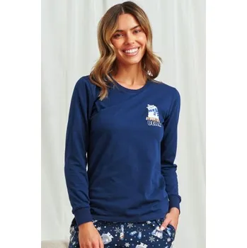 Dámské pyžamo Dámské pyžamo Doctor Nap 7337 - bavlna Tmavě modrá L