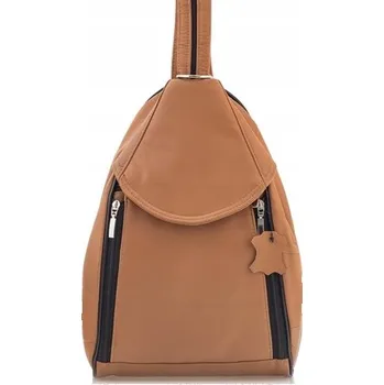 Podprsenka Dámský kožený Batoh elegantní hnědé barvy z přírodní kůže Rene Belveder